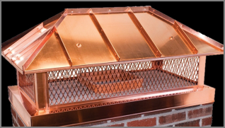 Copper Chimney Caps are a specialty of our copper artists