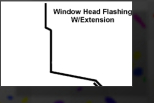 Window Head Flashing with Extension