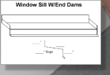 Window Sill With End Dams