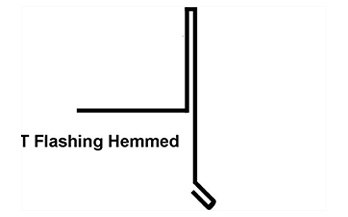 T flashing hemmed