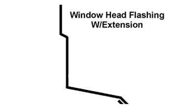 window head flashing with extension